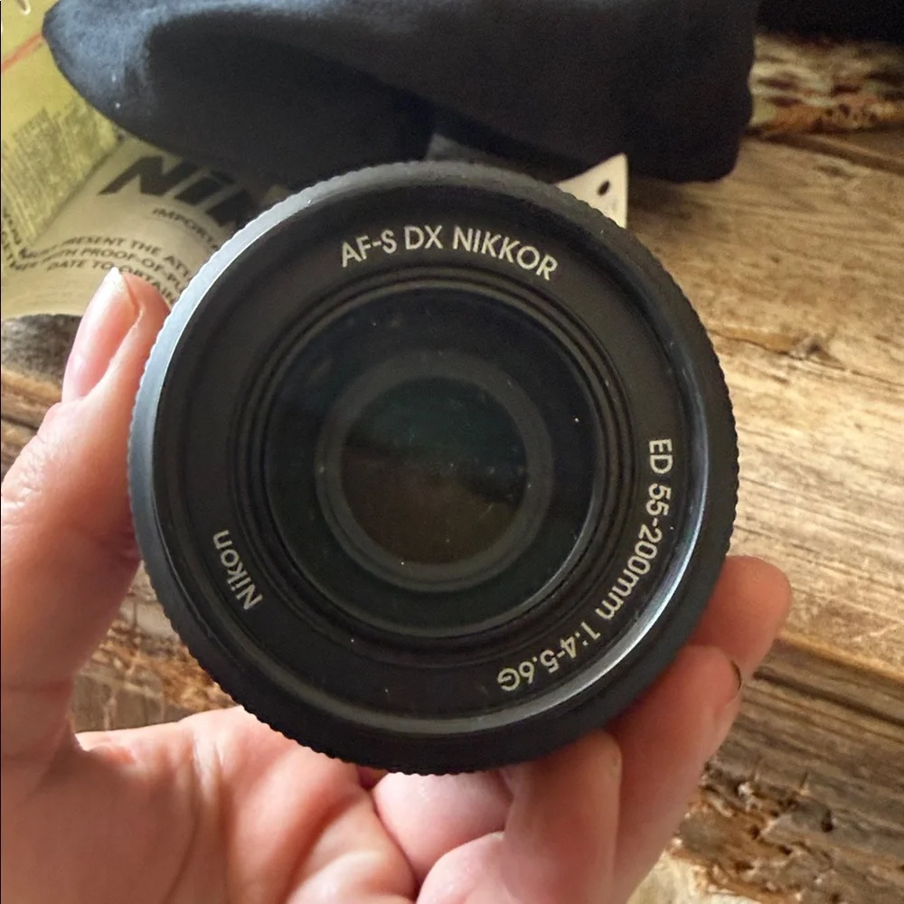 Nikon Black DSLR Camera with Lens and Carrying Case